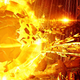 The previous Avatar-class Titan succumbing to sustained fire and Doomsday weapon fire.
